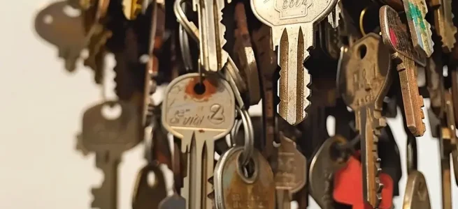 Viele hängende Schlüssel